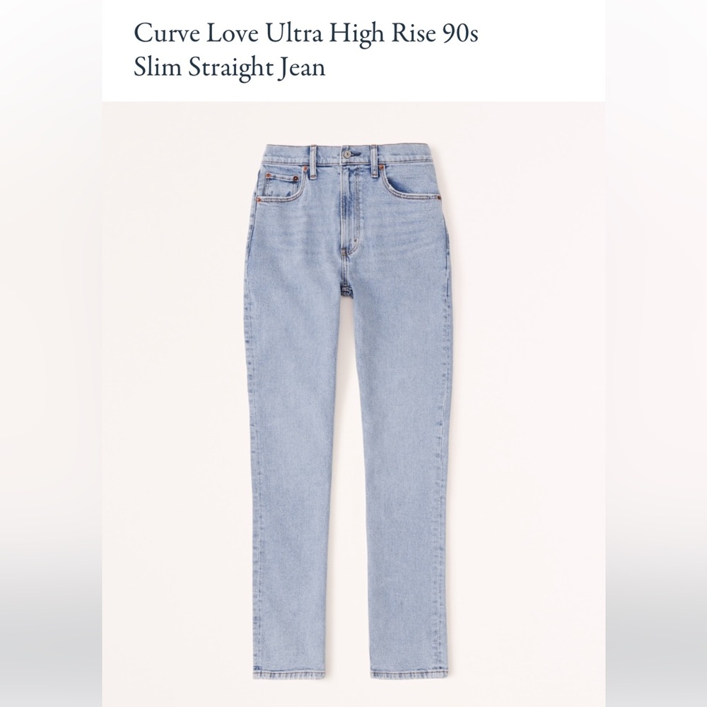Abercrombie Curve Love Ultra High Rise 90s Slim Straight Jeans
